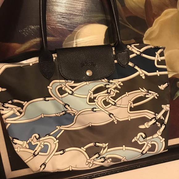 Longchamp Tote Bag - Black, Blue, White - Picture 2 of 13